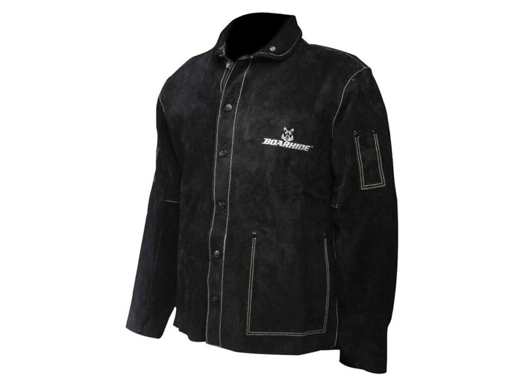 Caiman Black Boarhide Welding Jacket